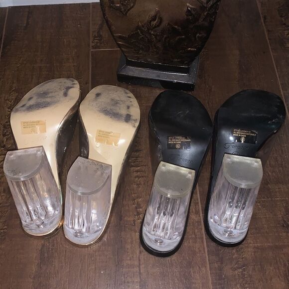Two Pairs of Clear Acrylic Heels - Picture 6 of 12